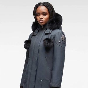 Moose Knuckles Fox Fur Graphite Size Large